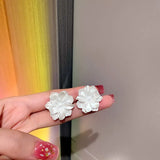 White Flower Earring