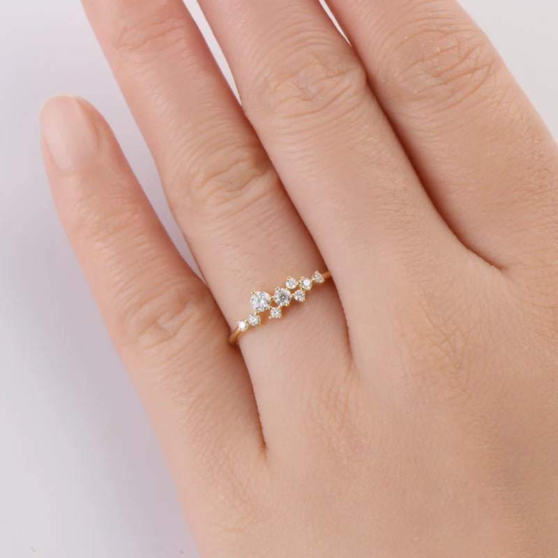 Silver 925 Moissanite Diamond Ring