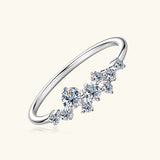 Silver 925 Moissanite Diamond Ring