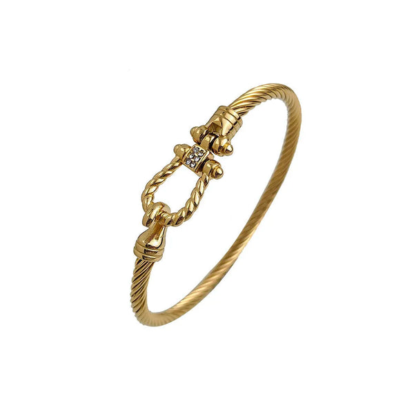 horseshoe gold-plated bracelet