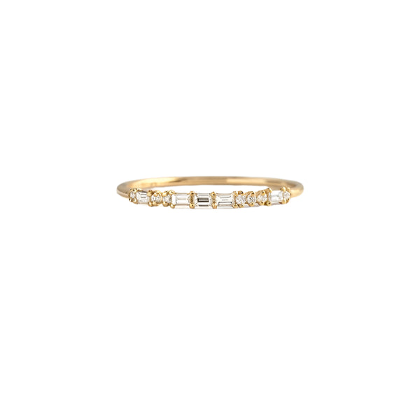 White Simple Zircon Ring