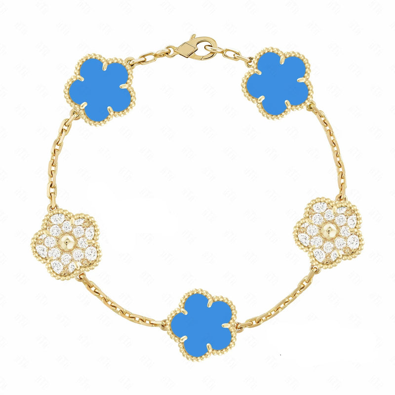Five-Leaf Flower Bracelet