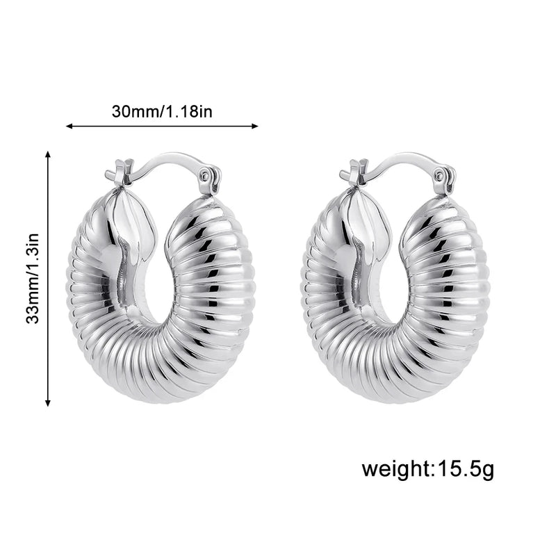Punk Chunky C Shape  Earring