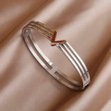 Gold Plated V Bangle