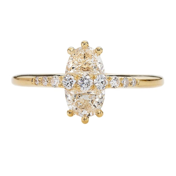 White Zircon Ring