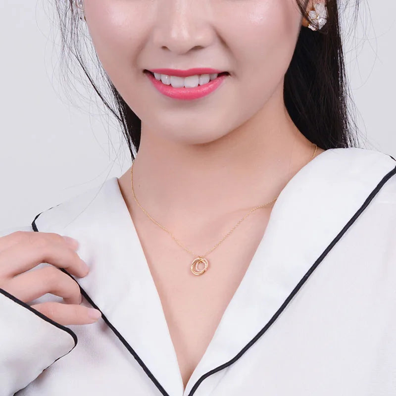 Circle Plated Necklac