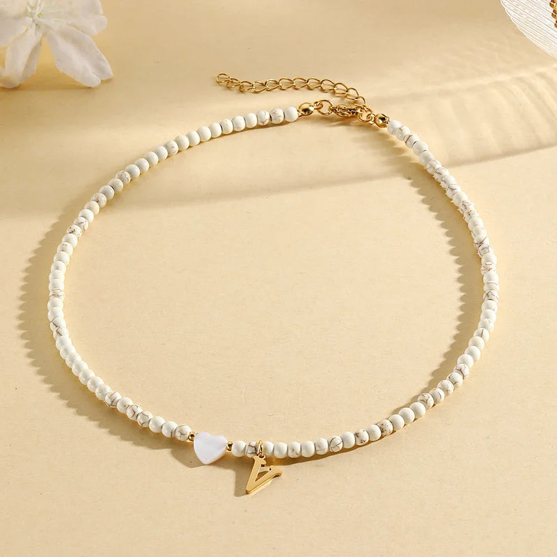 heart-shaped shell necklace