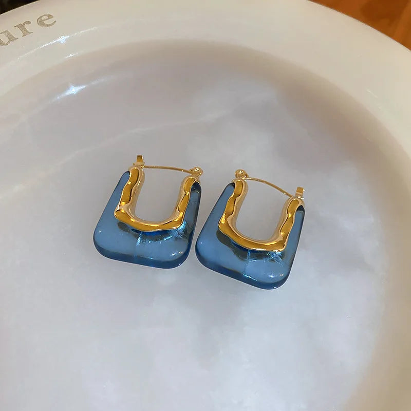 Transparent Resin Earrings