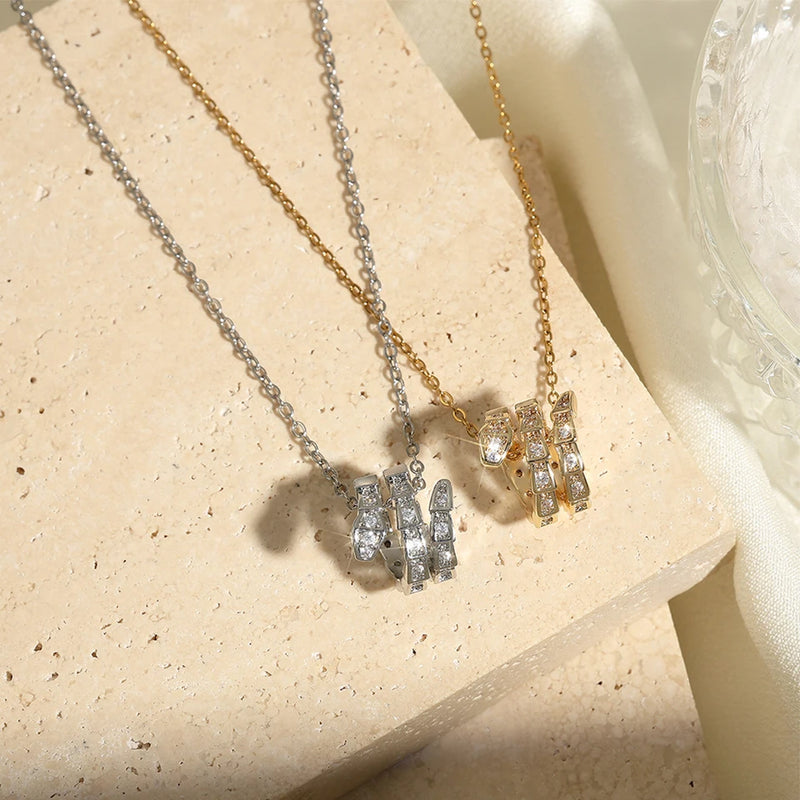 Zircon Snake Necklace