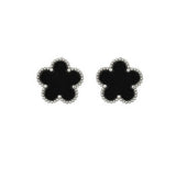 Clover 14K Gold Silver Plated Earring