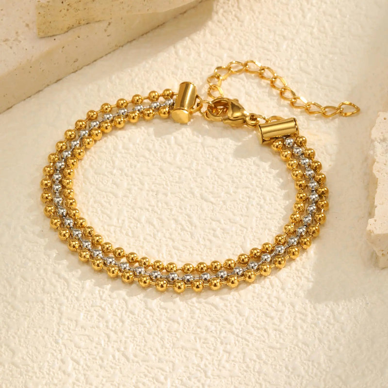 Classic Multi-layered Bead Chain Bracele