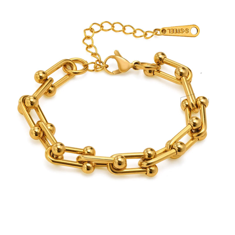 18K Gold Plated U-shaped Bracelet