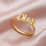 Zircon Gold Plated Ring