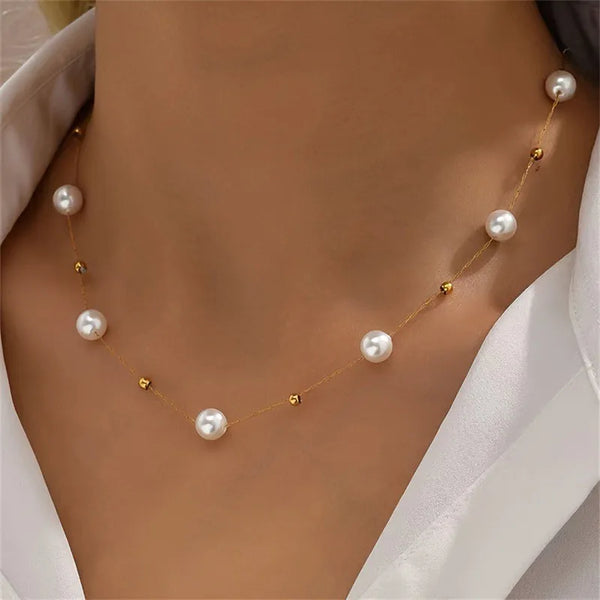 Simple Pearl Necklace