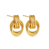 Gold Plated Geometric Earring