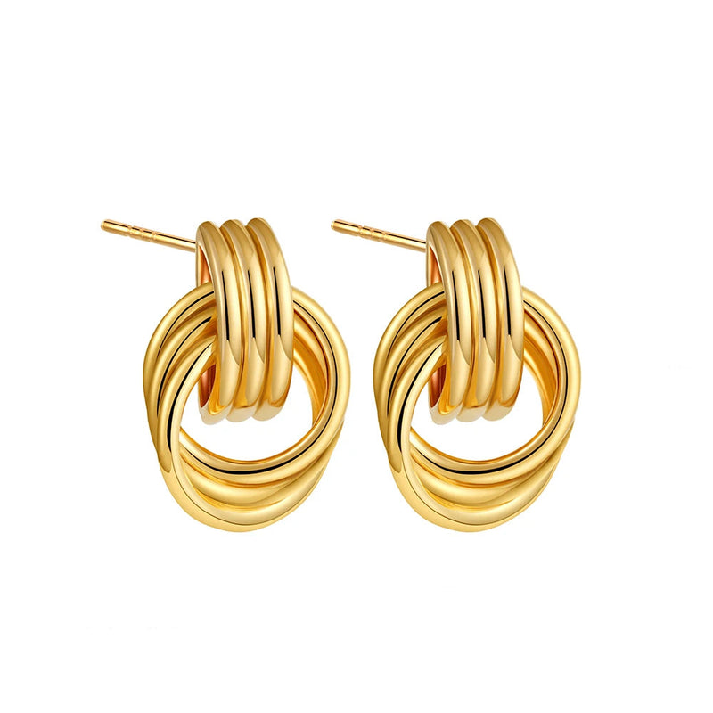 Gold Plated Geometric Earring