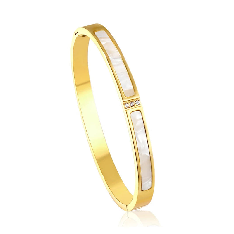 Luxury White Shell Bangle