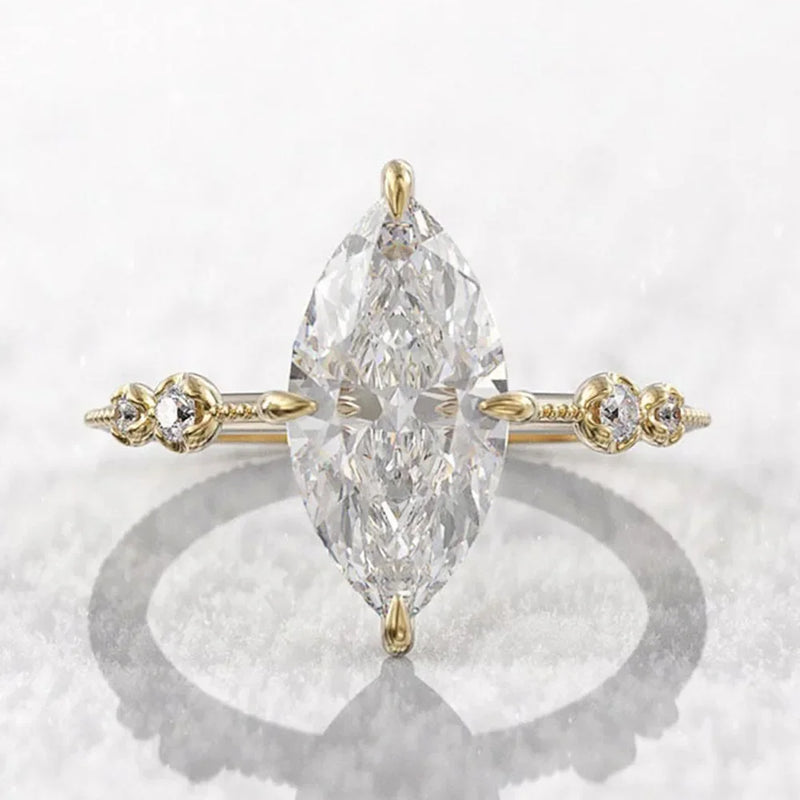 Crystal Marquise Cubic Ring