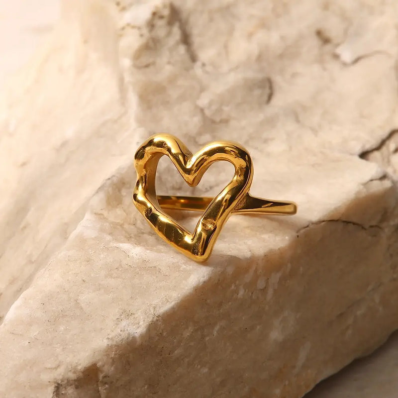 18k Gold Plated Heart Ring
