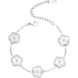 Clover 14K Gold Silver Plated Bracelet