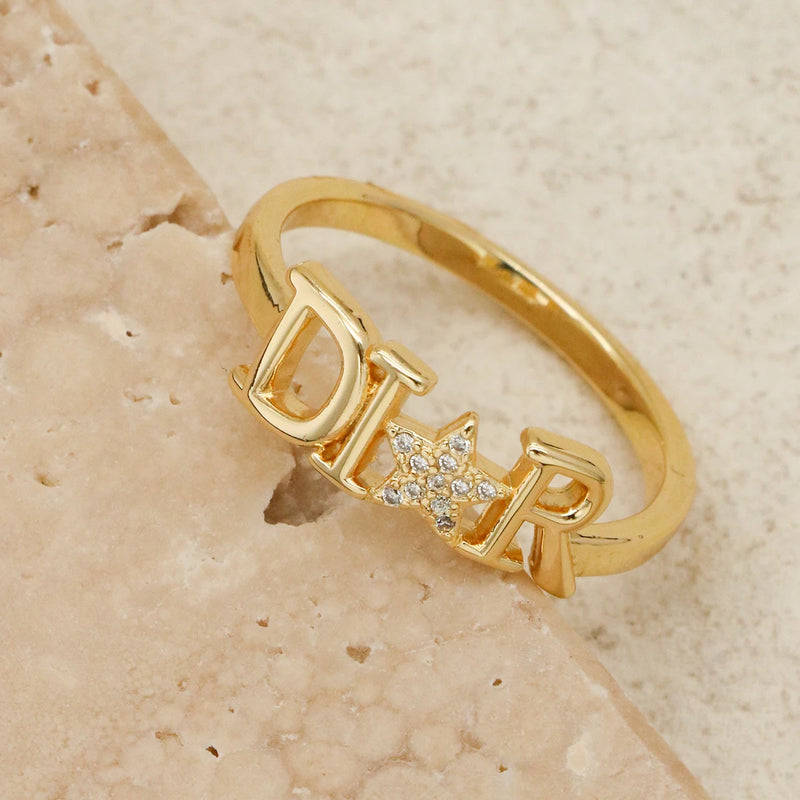 Zircon Gold Plated Ring