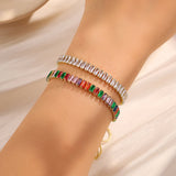 Colorful Zircon Tennis Bracelet