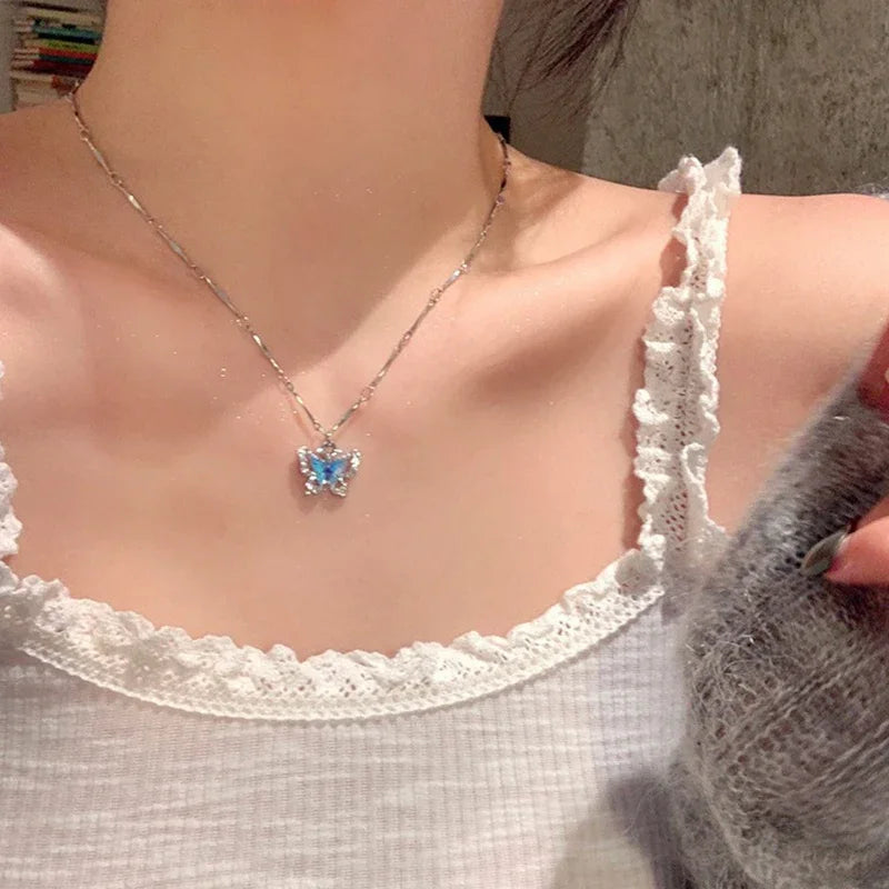 Blue Crystal Necklace