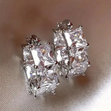 square crystal earring