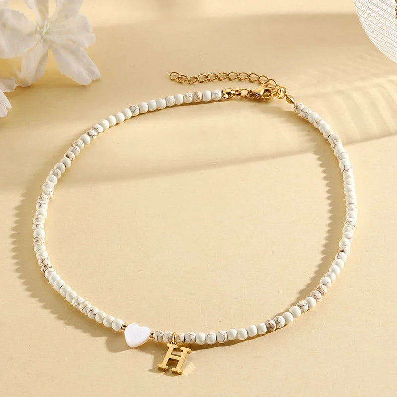 heart-shaped shell necklace