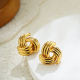 Gold Plated Geometric Stud Earrings