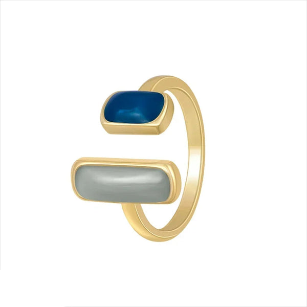 Double Oil Drop Open Ring