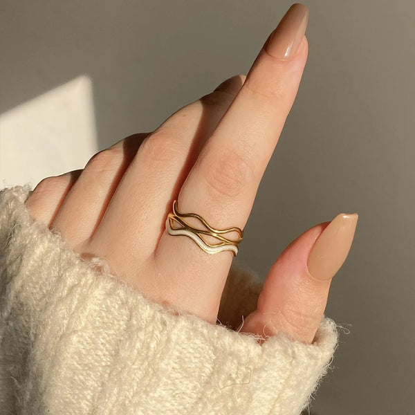 Vintage White Opened Ring