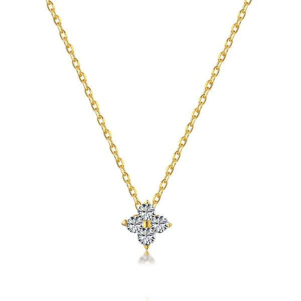 18K Gold Plated Four Leaf Necklace