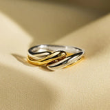 Two Tone Twist Finger Ring