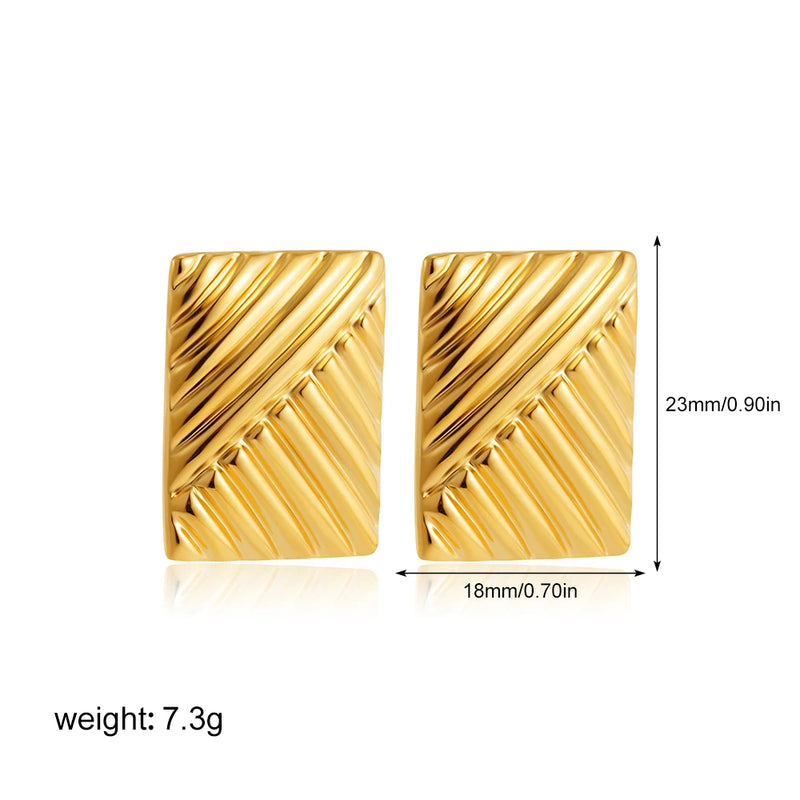 Gold Plated Geometric Earring