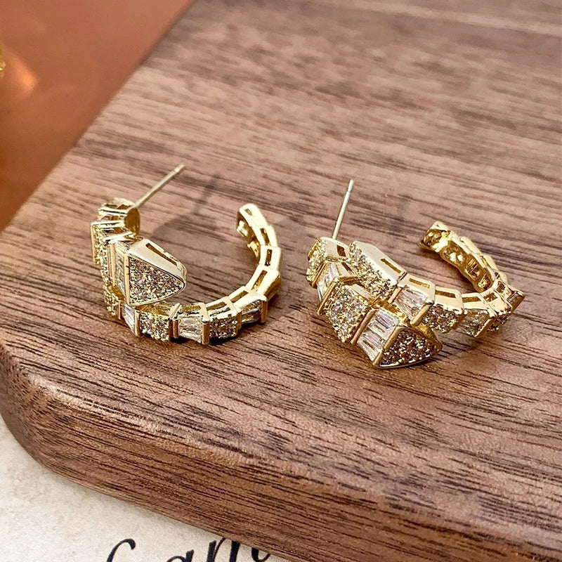 Zircon Snake Earring
