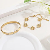 18K Gold Plated Clover Bracelet