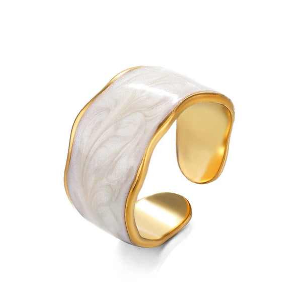Vintage White Opened Ring
