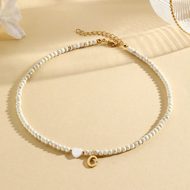 heart-shaped shell necklace