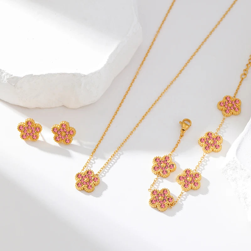 Zircon Reversible Clover Set