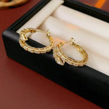 Zircon Snake Cricle Earring