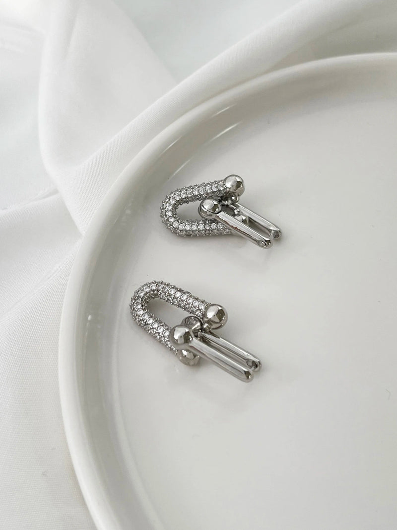 Gold Plated Chunky U Shape Earrings