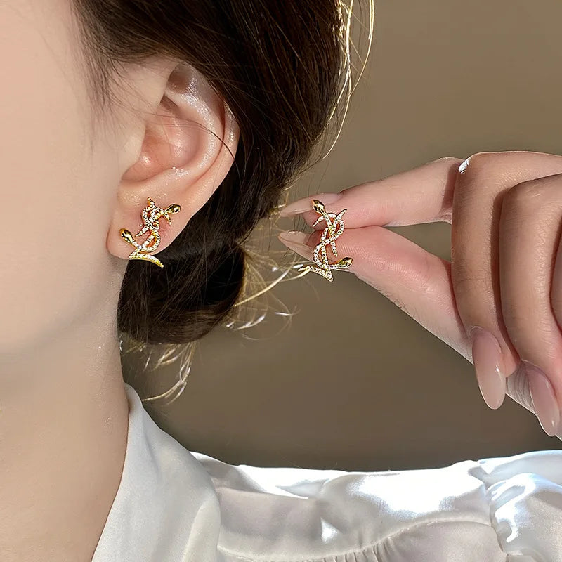 Crystal Letter Design  Earrings