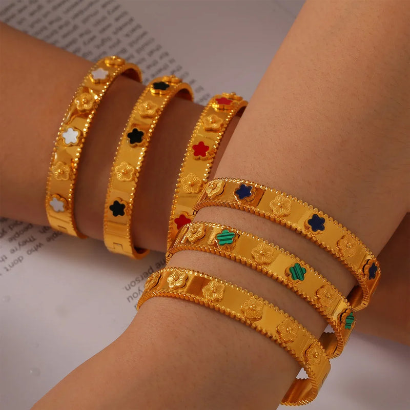 Gold Plated Luxury Round Bracelets