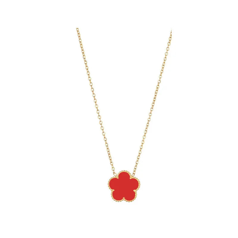 Clover 14K Gold Silver Plated Necklace