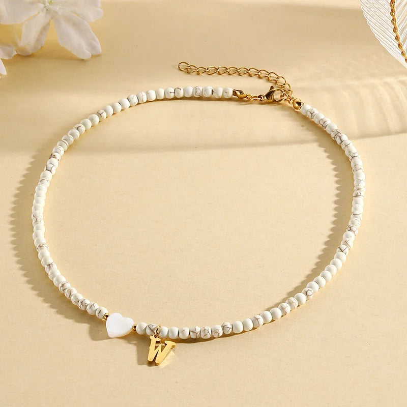 heart-shaped shell necklace