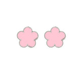 Clover 14K Gold Silver Plated Earring