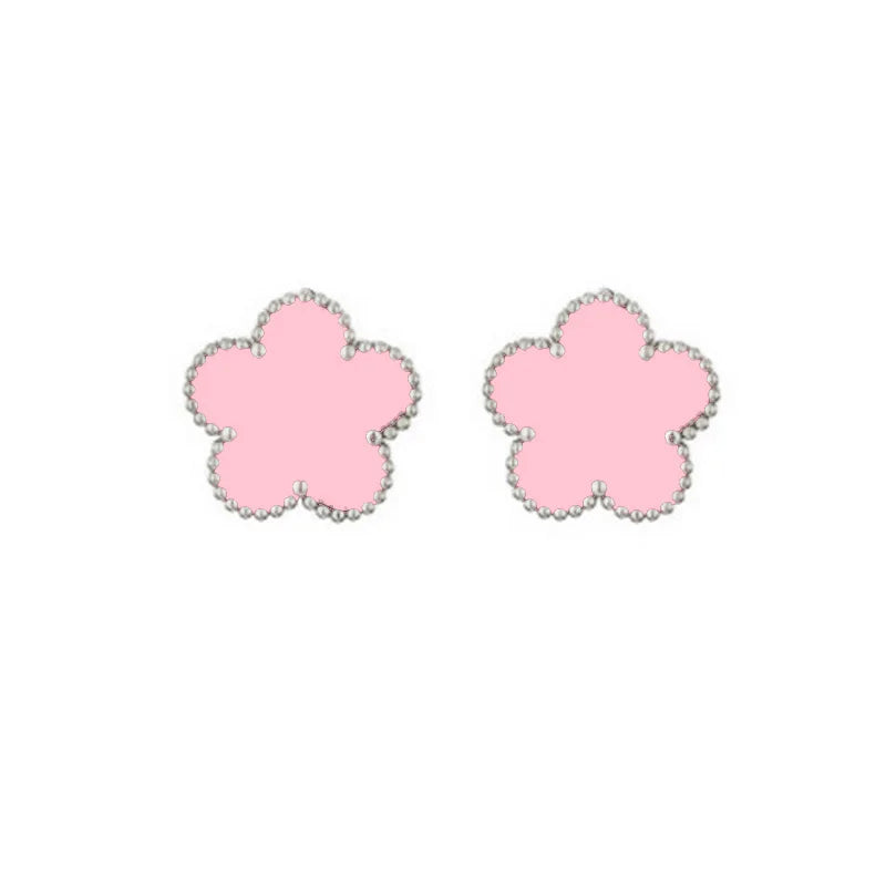 Clover 14K Gold Silver Plated Earring