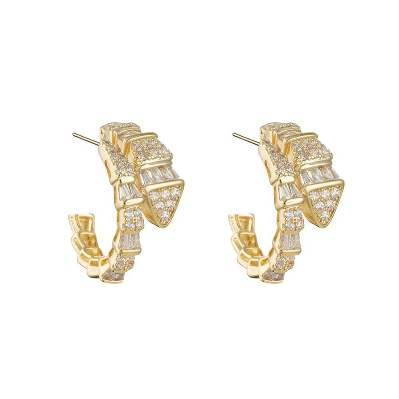Zircon Snake Earring