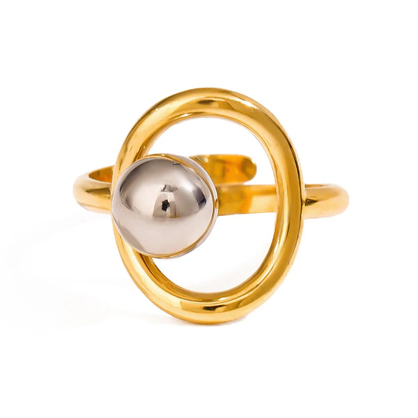 18K PVD Plated Trendy Ring